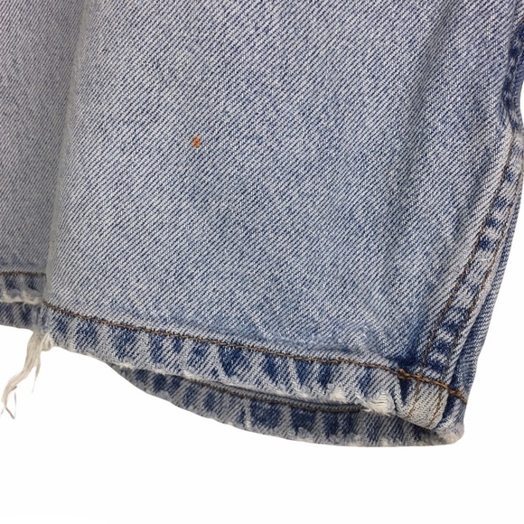 CALVIN KLEIN Vintage 90s Jean Shorts Denim Jorts Easy Fit Distressed Stone 40 - Picture 11 of 16